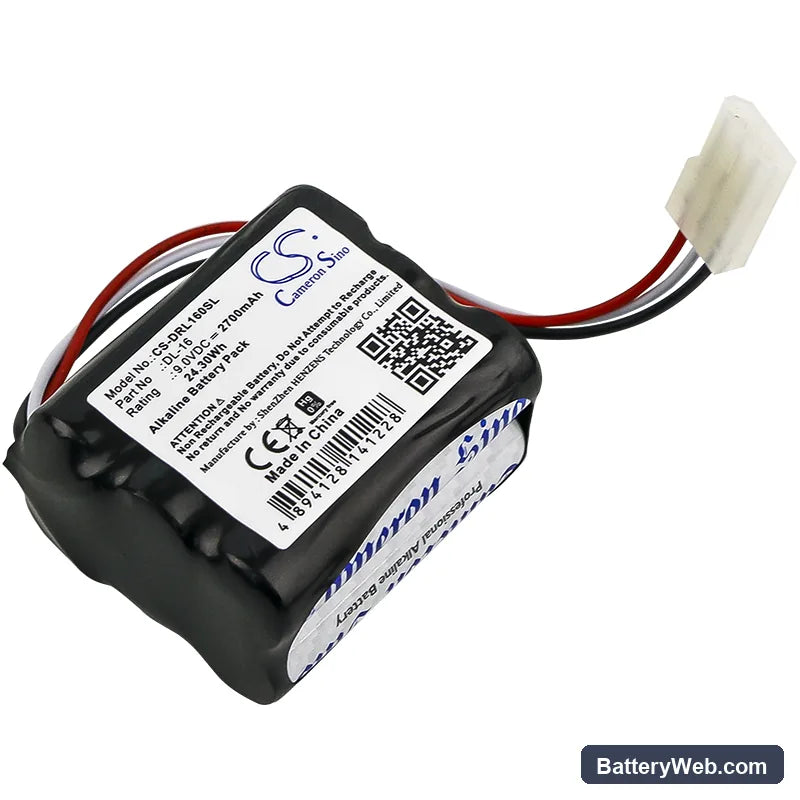 Kaba Ilco 700 Replacement Battery, 9V, 2700mAh, Alkaline 1