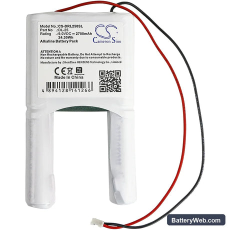 POWER XP DL-30 Replacement Battery, 9V, 2700mAh, Alkaline 3