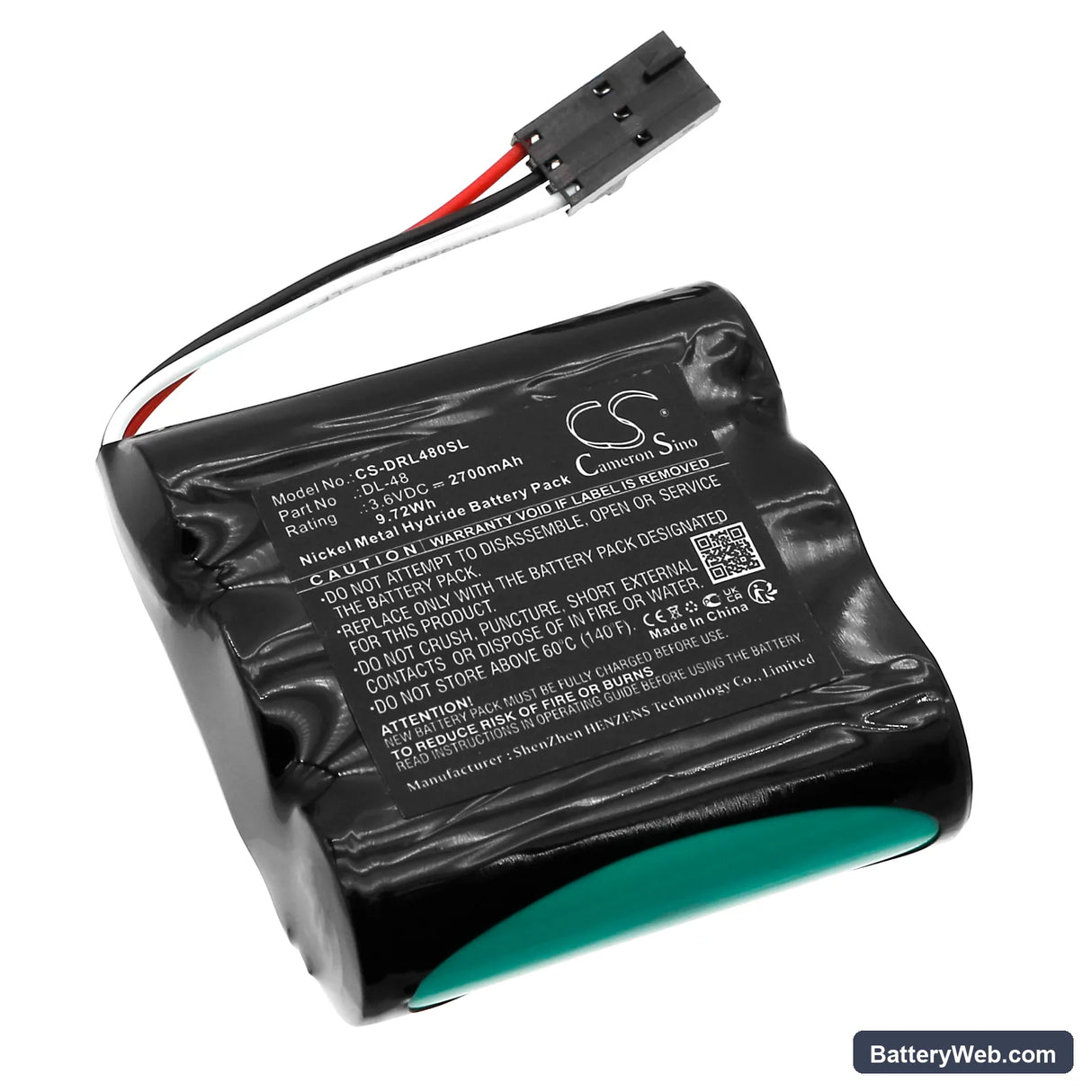 Saflock A28980 Replacement Battery, 3.6V, 2700mAh, Ni-MH 1