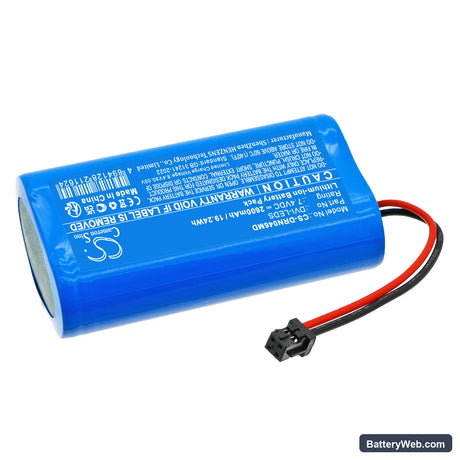 Vision LED DayLite Replacement Battery, 7.4V, 2600mAh, Li-ion 2