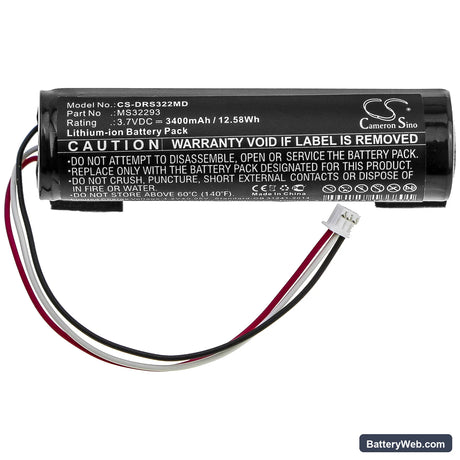 Drager TOFscan Monitor Replacement Battery, 3.7V, 3400mAh, Li-ion 3
