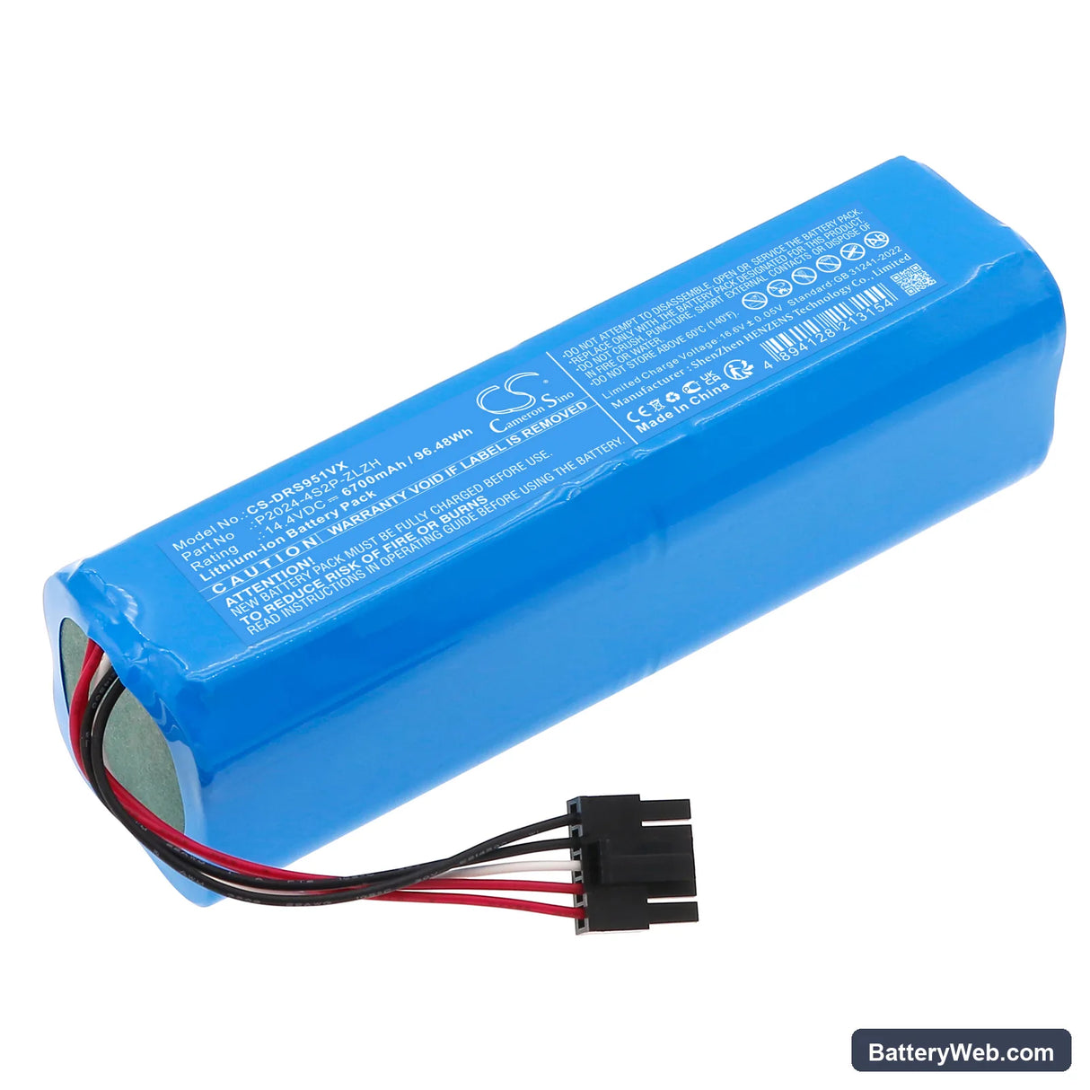 Dreame RLS95HE Replacement Battery, 14.4V, 6700mAh, Li-ion 1