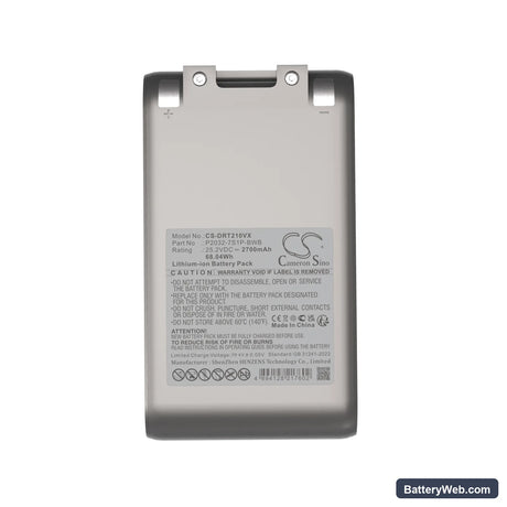 Dreame T20 Pro Replacement Battery, 25.2V, 2700mAh, Li-ion 5