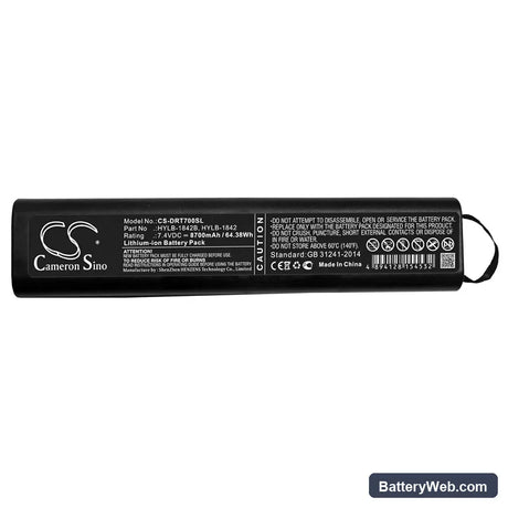 Aeroflex AE4000A Replacement Battery, 7.4V, 8700mAh, Li-ion 3