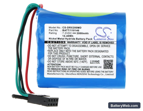 Ohmeda Suction Unit Replacement Battery, 7.2V, 2000mAh, Ni-MH 5