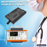 Drager Oxylog 2000 Plus Replacement Battery, 10.8V, 7800mAh, Li-ion 6