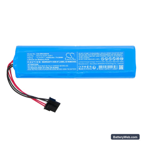 Dreame X40 Master Replacement Battery, 14.4V, 5200mAh, Li-ion 3