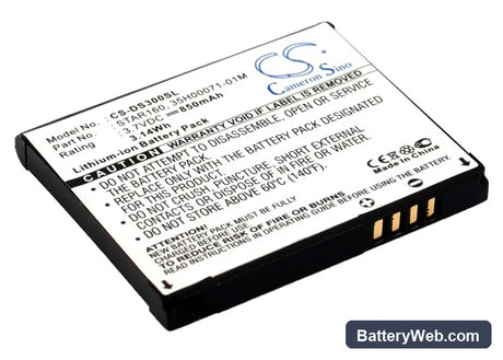 Dopod S300 Replacement Battery, 3.7V, 850mAh, Li-ion 1