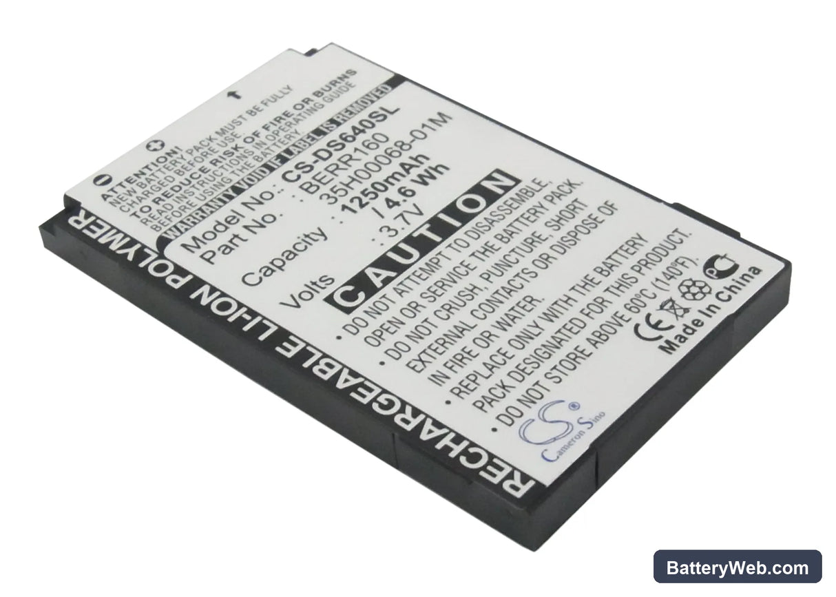 HTC Iris Replacement Battery, 3.7V, 1250mAh, Li-Polymer 1