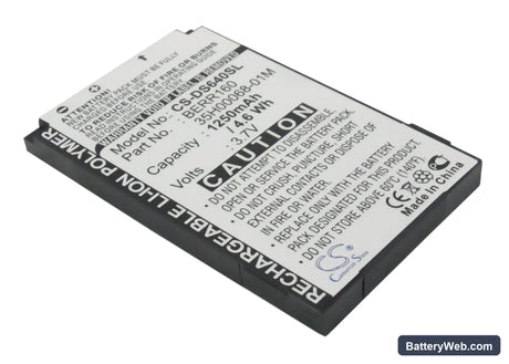 HTC Iris Replacement Battery, 3.7V, 1250mAh, Li-Polymer 1