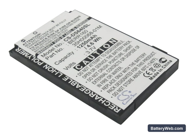 HTC Iris Replacement Battery, 3.7V, 1250mAh, Li-Polymer 1