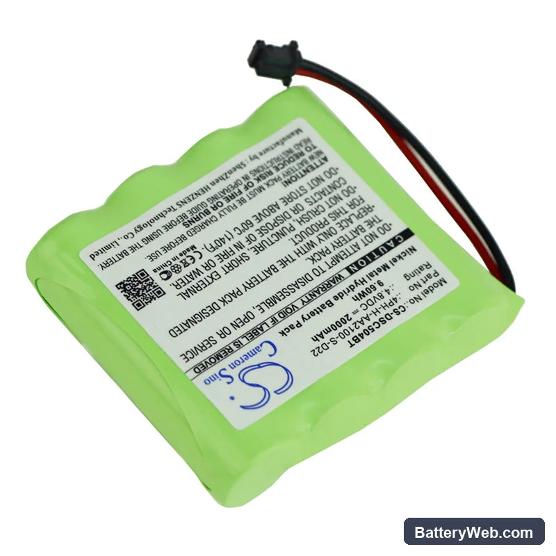 ADT Wireless Color Touchscreen Keypad Replacement Battery, 4.8V, 2000mAh, Ni-MH 2
