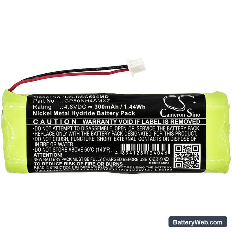 Dentsply Smartlite Curer Replacement Battery, 4.8V, 300mAh, Ni-MH 3