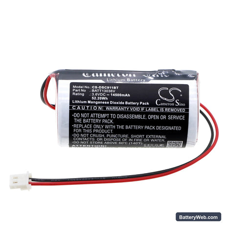 DSC PowerG PG9911 Siren Replacement Battery, 3.6V, 14500mAh, Li-MnO2 3