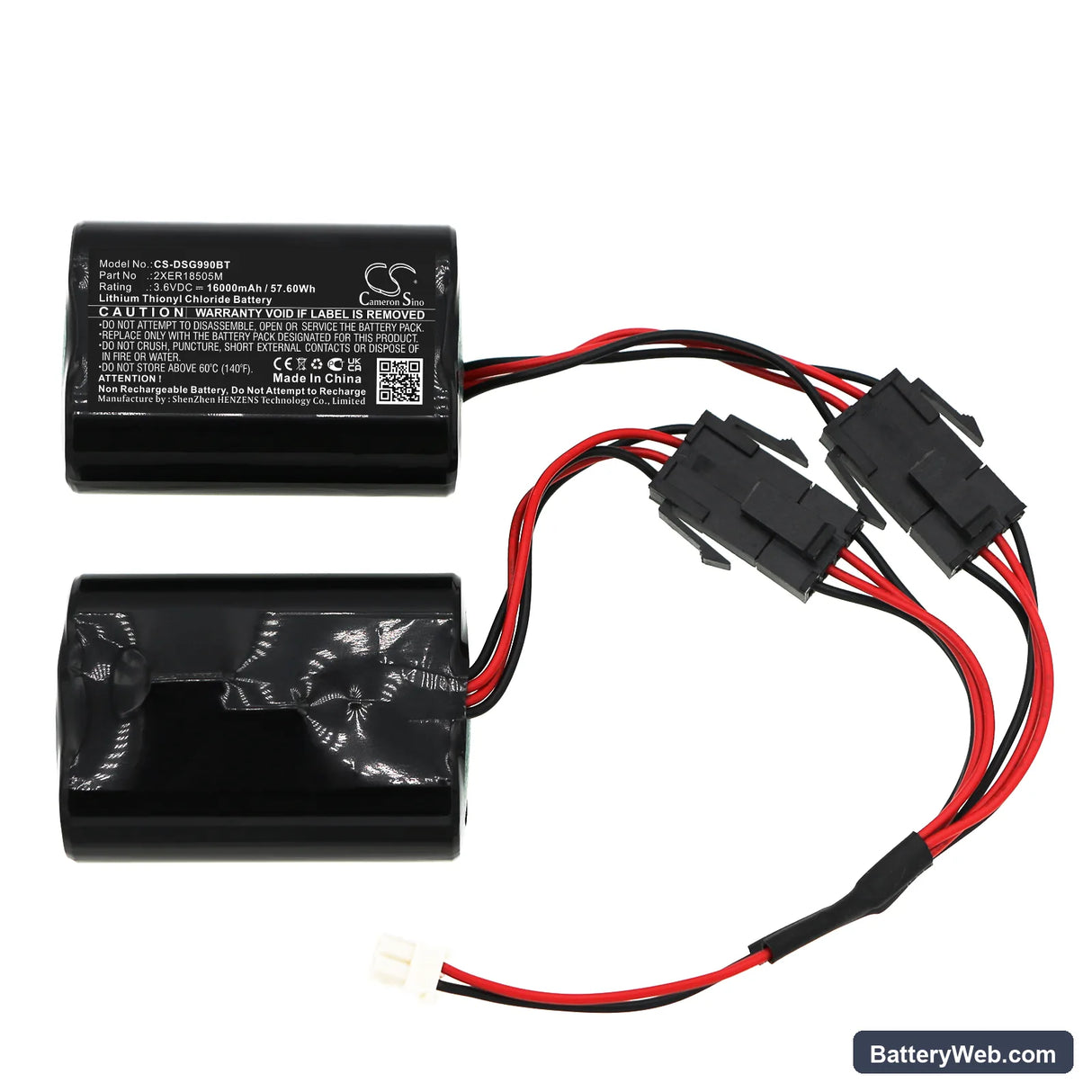 FANSO Replacement Battery, 3.6V, 16000mAh, Li-SOCl2 3