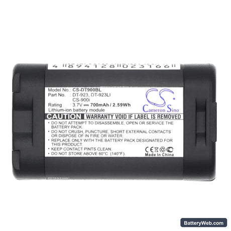 Casio DT-900 Replacement Battery, 3.7V, 700mAh, Li-ion 5