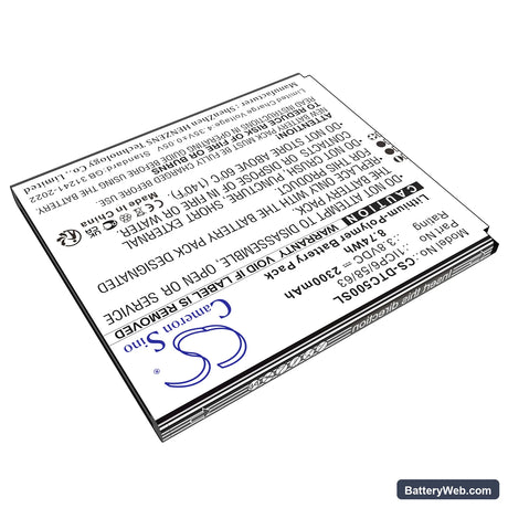 DATECS BlueCase 50 Replacement Battery, 3.8V, 2300mAh, Li-Polymer 2
