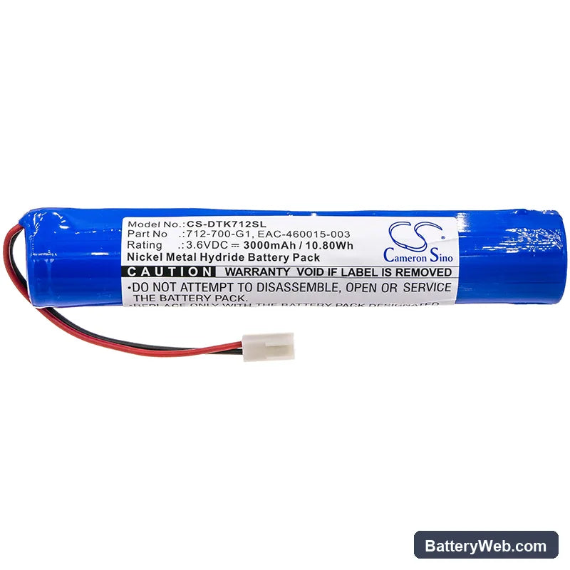 Inficon D-TEK Select Refrigerant Leak Detector 712-202-G1 Replacement Battery, 3.6V, 3000mAh, Ni-MH 3