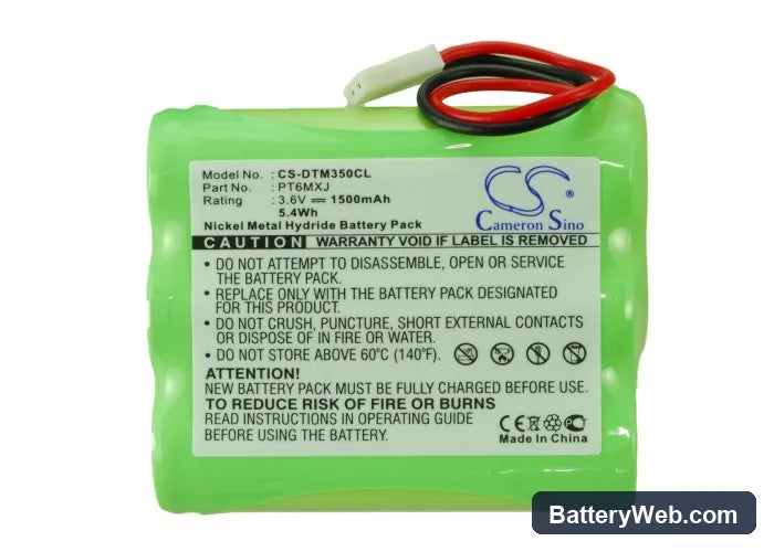 Doro Matra Look 300 Replacement Battery, 3.6V, 1500mAh, Ni-MH 5