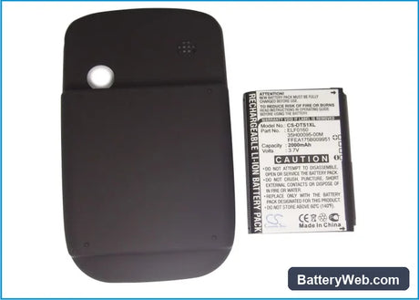 HTC Touch P3050 Replacement Battery, 3.7V, 2000mAh, Li-ion 5