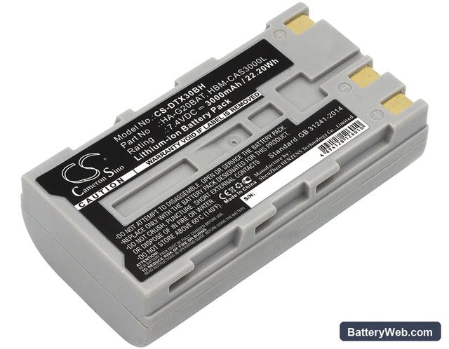 Casio DT-X30 Replacement Battery, 7.4V, 3000mAh, Li-ion 1