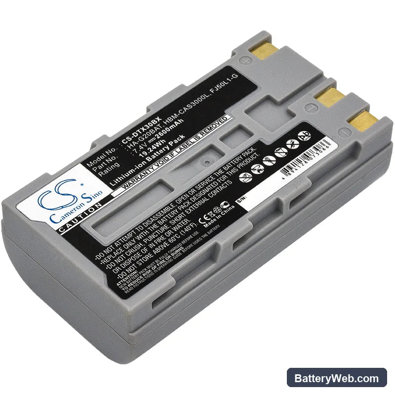 Casio DT-X30 Replacement Battery, 7.4V, 2600mAh, Li-ion 1