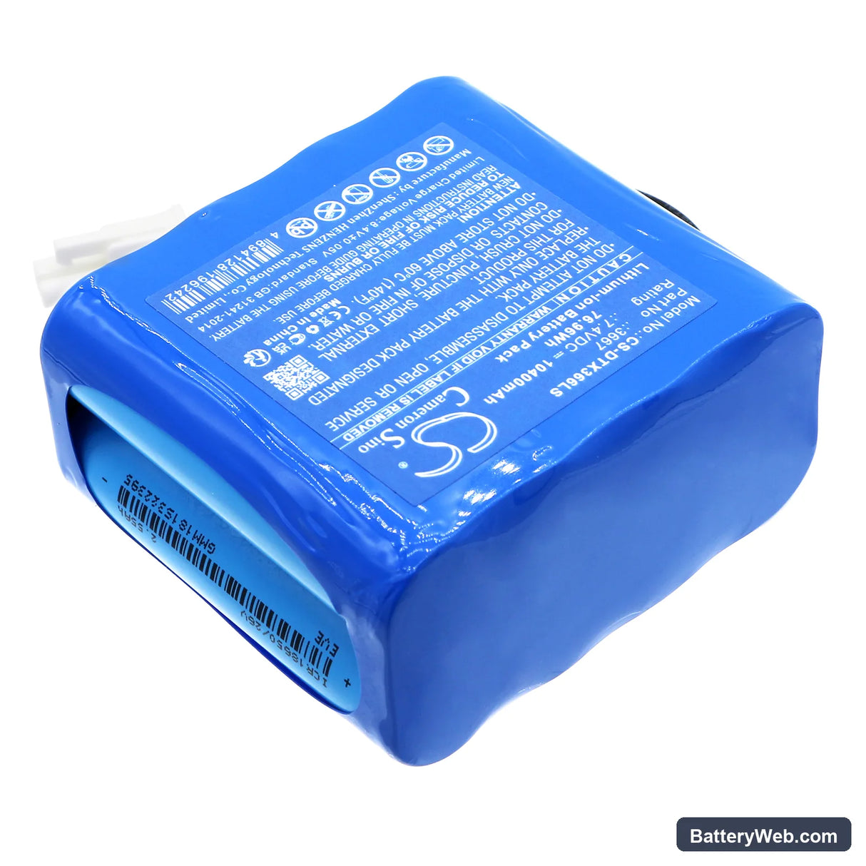 DOTLUX 3666-060120 Replacement Battery, 7.4V, 10400mAh, Li-ion 2