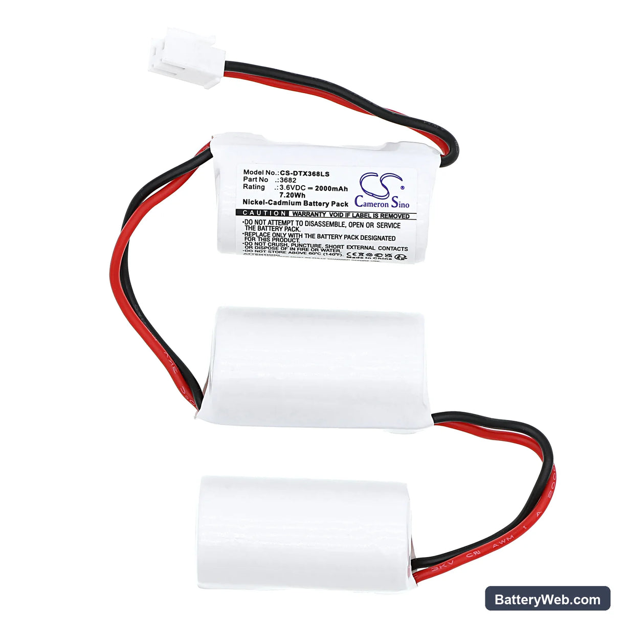 DOTLUX EXITtop Replacement Battery, 3.6V, 2000mAh, Ni-CD 3