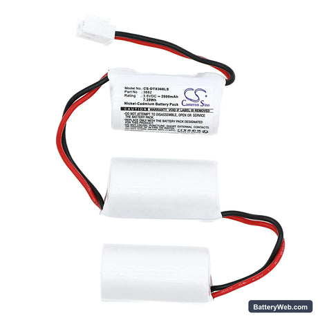DOTLUX EXITtop Replacement Battery, 3.6V, 2000mAh, Ni-CD 3