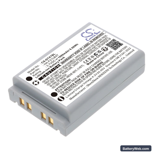 Casio DT-X7 Replacement Battery, 3.7V, 1880mAh, Li-ion 1