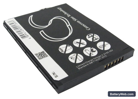 O2 XDA Flint Replacement Battery, 3.7V, 2000mAh, Li-ion 3