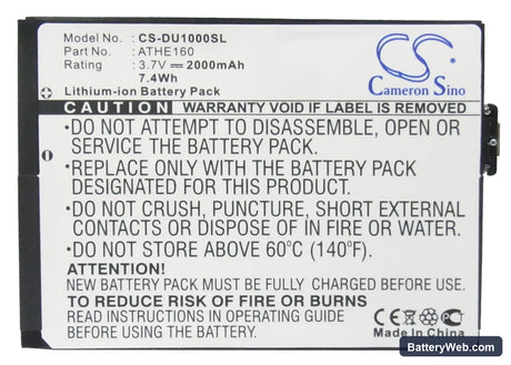 O2 XDA Flint Replacement Battery, 3.7V, 2000mAh, Li-ion 5