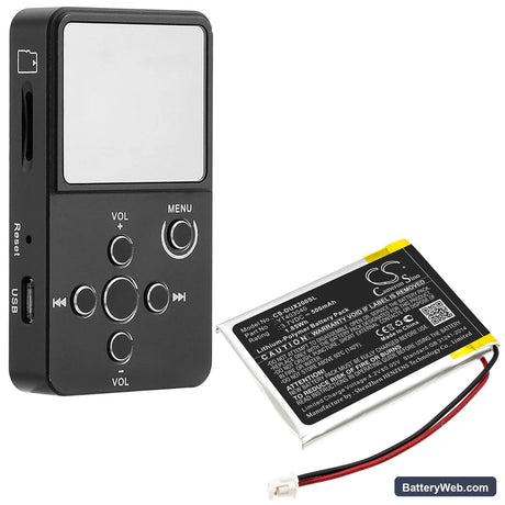 XDUOO X2 Replacement Battery, 3.7V, 500mAh, Li-Polymer 6