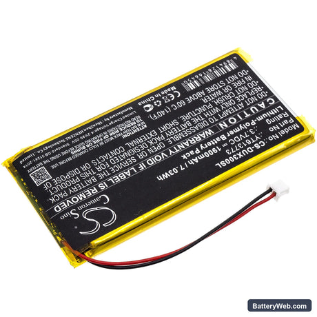 XDUOO X3 Replacement Battery, 3.7V, 1900mAh, Li-Polymer 2