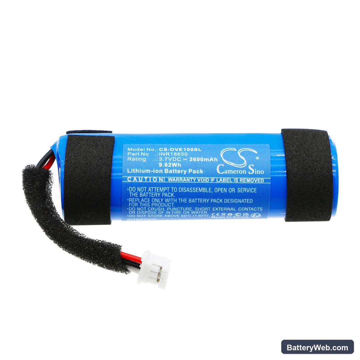 Divoom Timebox Evo Replacement Battery, 3.7V, 2600mAh, Li-ion 3
