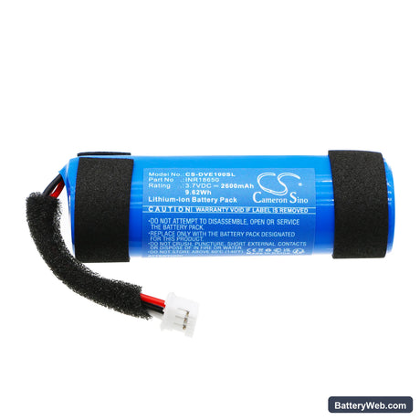 Divoom Timebox Evo Replacement Battery, 3.7V, 2600mAh, Li-ion 3