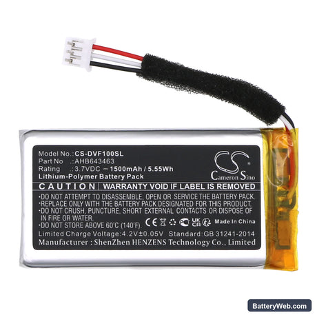 Divoom Fairy-OK Replacement Battery, 3.7V, 1500mAh, Li-Polymer 5