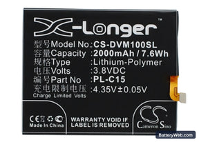 DOOV LM1 Replacement Battery, 3.8V, 2000mAh, Li-Polymer 1