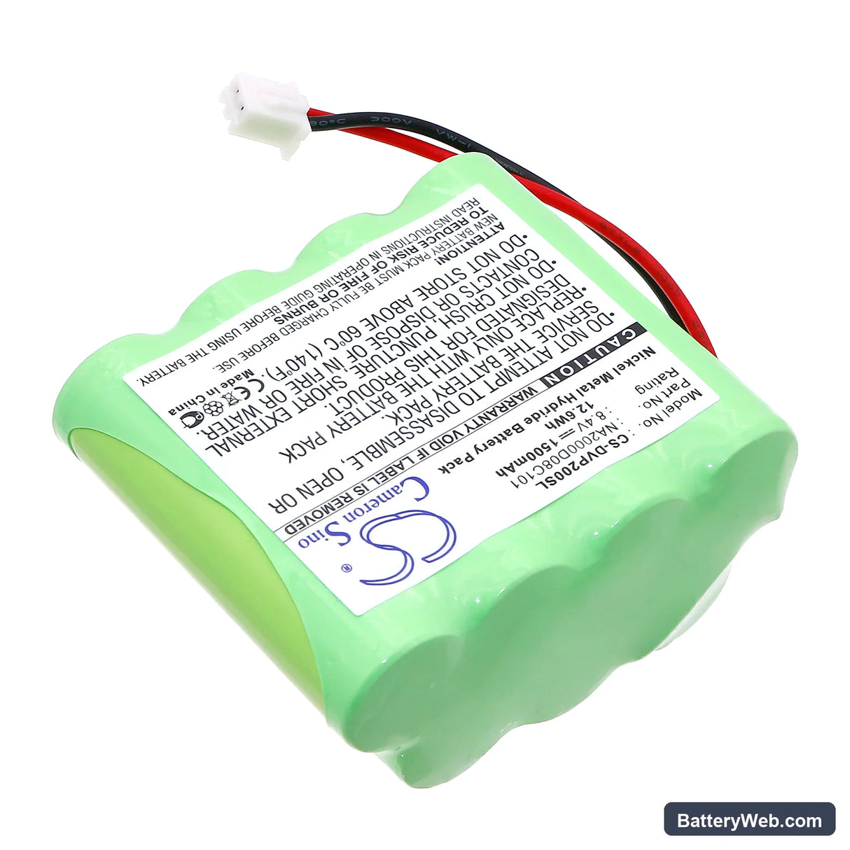 Dual DAB 20 Replacement Battery, 8.4V, 1500mAh, Ni-MH 2