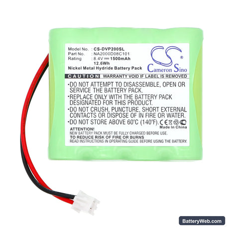 Dual DAB 20 Replacement Battery, 8.4V, 1500mAh, Ni-MH 3