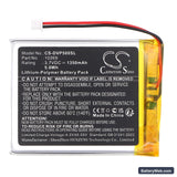 Dual DAB Pocket Radio 5 Replacement Battery, 3.7V, 1350mAh, Li-Polymer 3