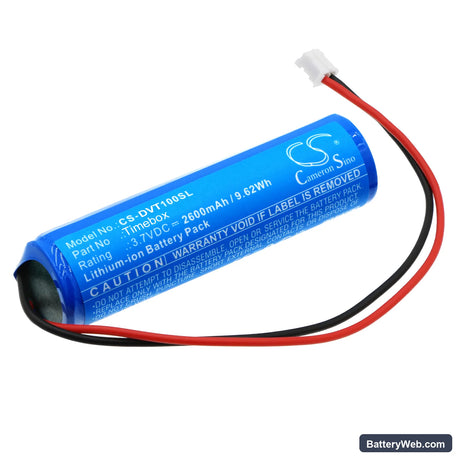 Divoom Timebox Replacement Battery, 3.7V, 2600mAh, Li-ion 1