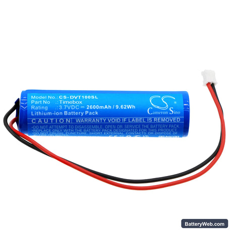 Divoom Timebox Replacement Battery, 3.7V, 2600mAh, Li-ion 3