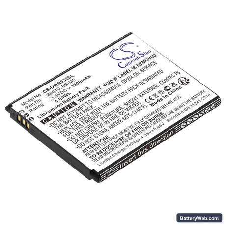 D-Link DWR-932 Replacement Battery, 3.8V, 1800mAh, Li-ion 1