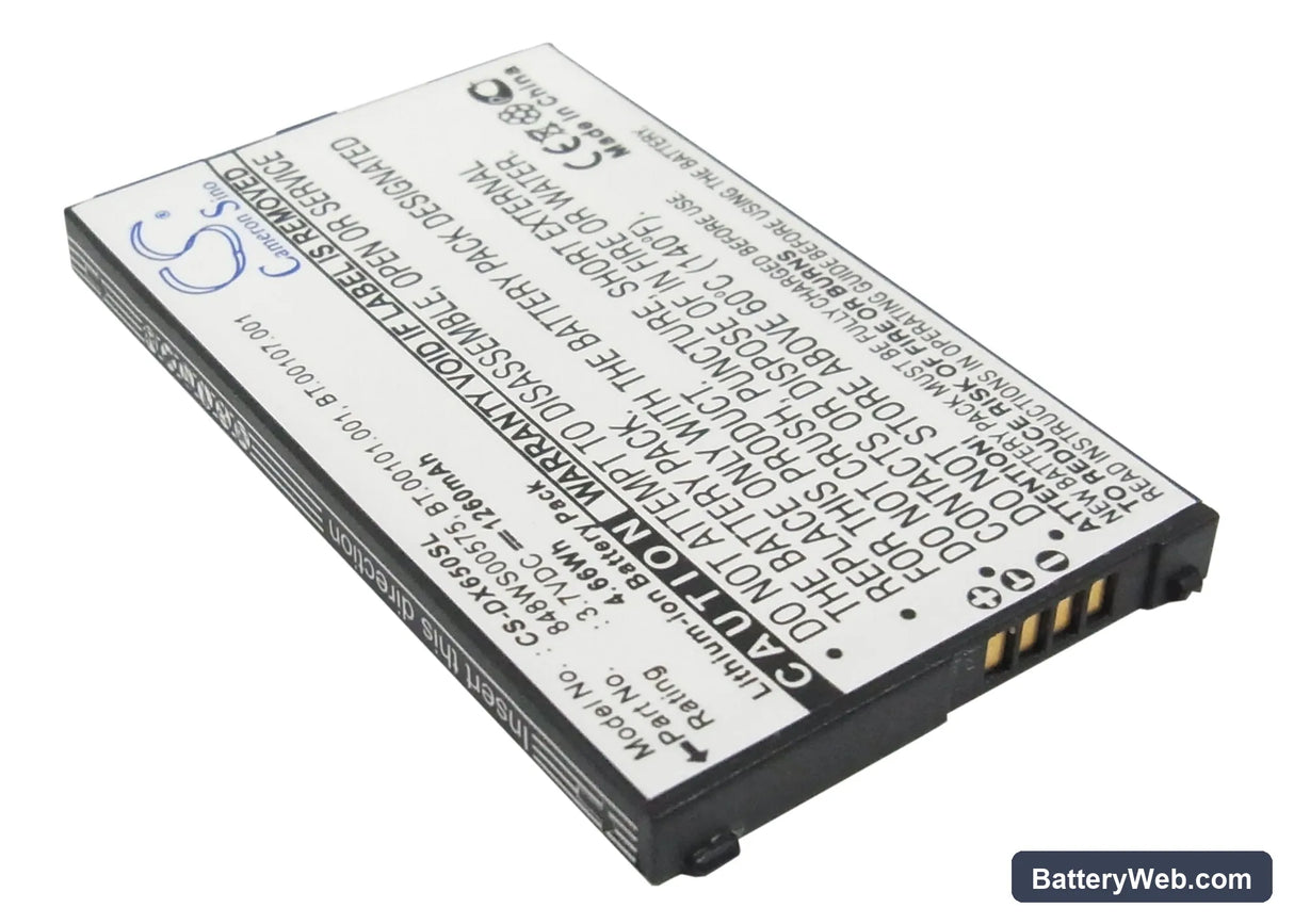 Acer Tempo DX650 Replacement Battery, 3.7V, 1260mAh, Li-ion 2