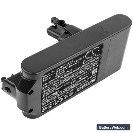Dyson V10 Replacement Battery, 25.2V, 2500mAh, Li-ion 1