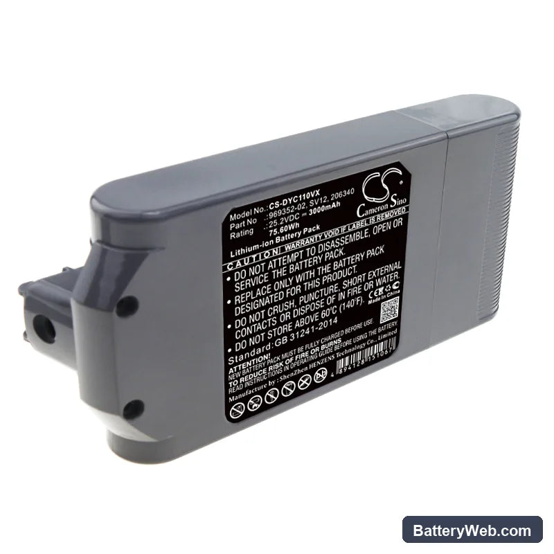 Dyson V10 Replacement Battery, 25.2V, 3000mAh, Li-ion 4
