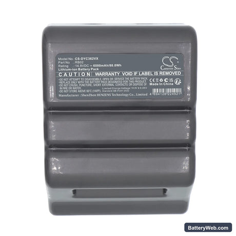 Dyson 360 Heurist Robot Replacement Battery, 14.8V, 6000mAh, Li-ion 5
