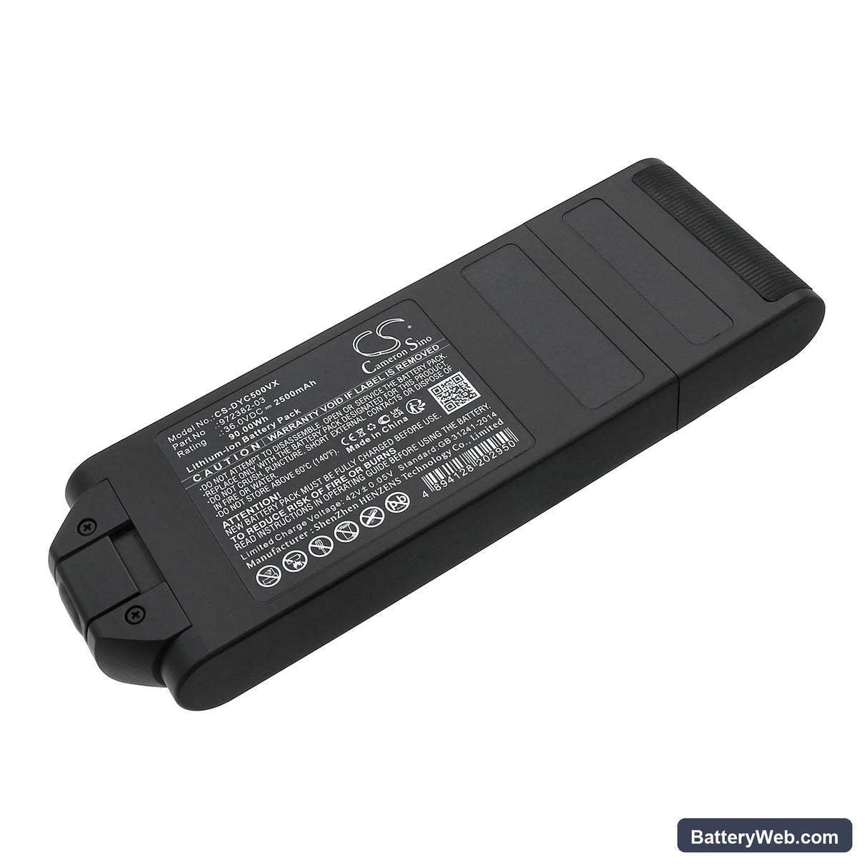Dyson G5 Detect Absolute Replacement Battery, 36V, 2500mAh, Li-ion 3