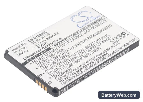 Motorola E1000 Replacement Battery, 3.7V, 800mAh, Li-ion 1